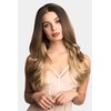 Brown/blonde ombre half wig, layered, wavy: Adeline
