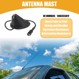 Partuto Antenna Base No.1J0035501F - Car Roof Radio Antenna Base Mount - for Volkswagen Beetle 1998-2010 Metal Balck - 1 Pc