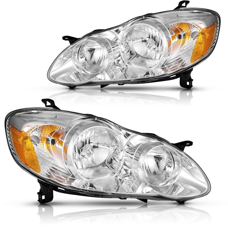 Headlights Assembly Pair for 2003 2004 2005 2006 2007 2008