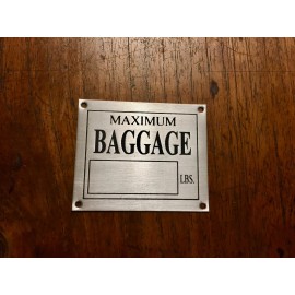Aeronca Style Aircraft Baggage Compartment, Aluminum, Acid Etched, Neat