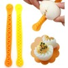 2Pcs Yellow Egg Cutter Set Lace Fruit Slicer Carving Lace