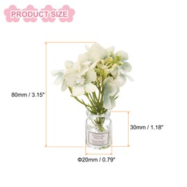 CoCud Mini Flowers Dollhouse in Vase, Silk Plastic Miniature Dollhouse Accessories with Tiny Flower Green - (Applications: for 1:12 1:8 or 1:6 Scale Fairy Micro House)