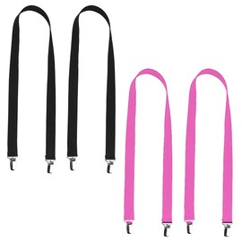 MAGARROW Mitten Clips Strap Gloves Clips Elastic Short Strap Anti Lost for Kids Baby Boys Girls Toddler (Black(2-Pack)+Pink(2-Pack), 31-in (Approximately))