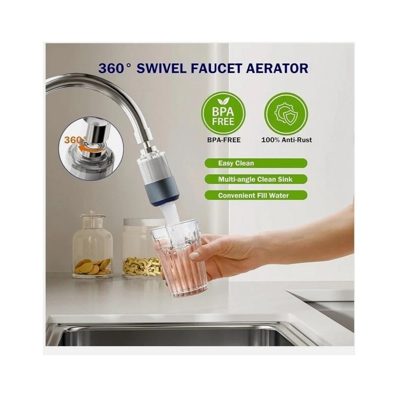 Frizzlife Sink Faucet extender with Water Filter - 360 °