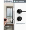 SORWDUERM Black Thumb Turn Euro Cylinder Door Lock, Anti-Bump Anti