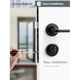 SORWDUERM Black Thumb Turn Euro Cylinder Door Lock, Anti-Bump Anti Drill, high Security for upvc Wooden Composite Doors Combination cam Lock Password Coded