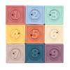 9pcs Baby Blocks Toy Soft Squeeze Chewing Educational Toddler Stacking