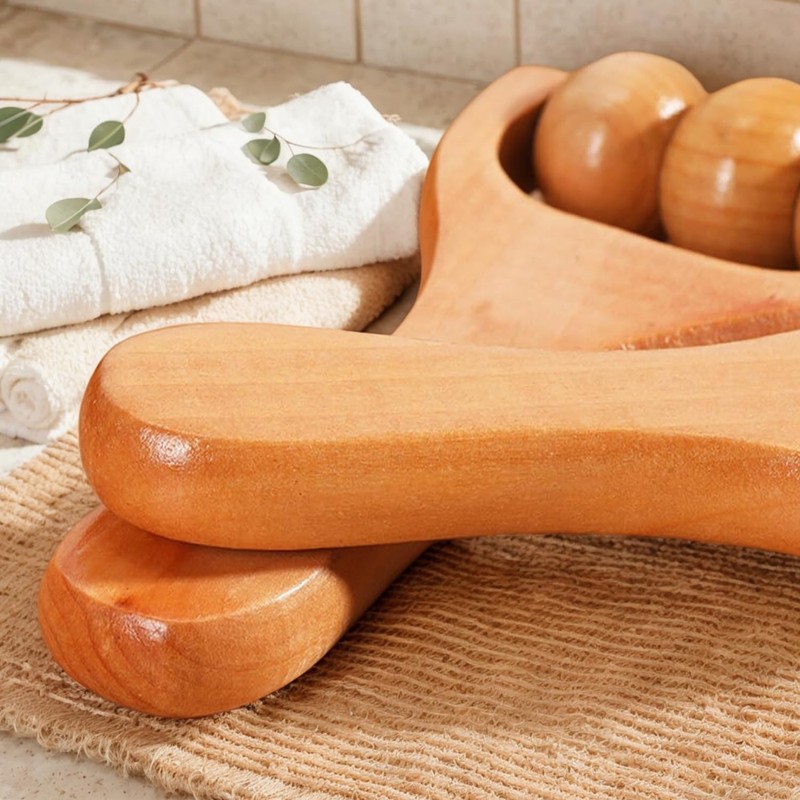 2 Pcs Massage Roller,Back Massage Roller,Massage Tool Muscle Belly Relief