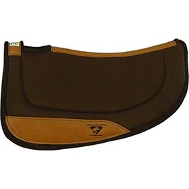 Diamond Wool Round Contoured Ranch Chocolate Western Saddle Pad Size 30x30 Round and 1/2" Thickness