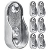 Oval Chrome Wardrobe Hanging Sockets 15mm Rail Rod End Supports