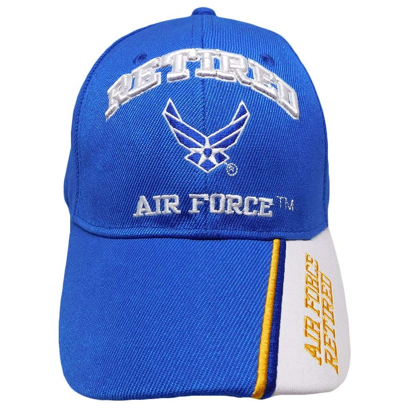 U.S. Air Force USAF Retired Wings Royal Blue Embroidered Cap