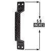Heavy Duty Metal Door Handle for Grab - Black Rustic