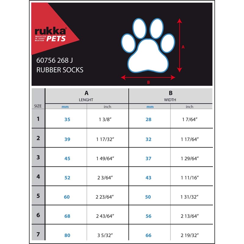 Rukka Pets Socks, Black, XXL