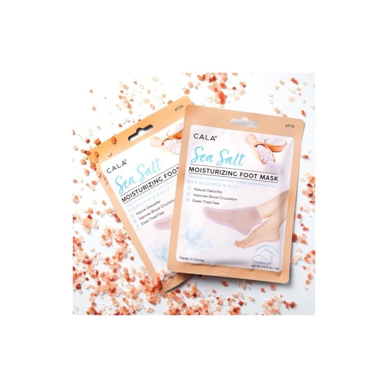 Cala Sea salt moisturizing foot mask 3 count, 3 Count