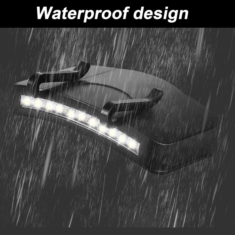 Mudder 4 Pcs Hat Light Clip 11 LED Cap Lights