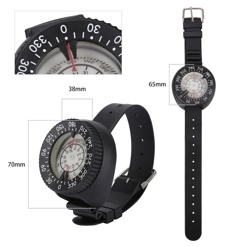 Waterproof Night Vision Wrist Compass Southern Hemisphere & Wristband for