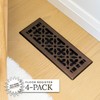 Decor Grates (4-Pack) AGH410-RB Gothic Floor Register, 4x10 Inches, Rubbed