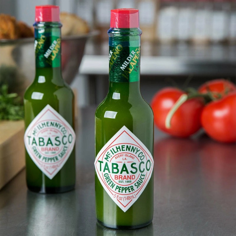 TABASCO 5 oz. Bottle Green Pepper Hot Sauce - 5