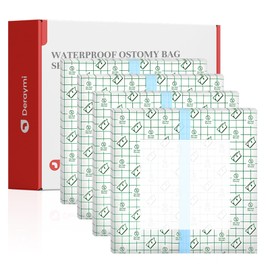 50 Pack Waterproof Ostomy Bag Shower Covers with Non-Stick Center Pad, Ostomy Supplies Colostomy Ileostomy Urostomy Pouches Shower Guard Shields – Hands-Free Showering Leakproof Seal 8"x 8"