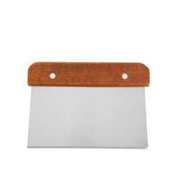 Vivva 1PC Stainless Steel Bench Scraper with Wooden Handle Dough Scraper and Cutter Dough Cutter for Bread and Pizza Dough Griddle Scraper Chopper Multipurpose Bench Scraper Kitchen Utensil