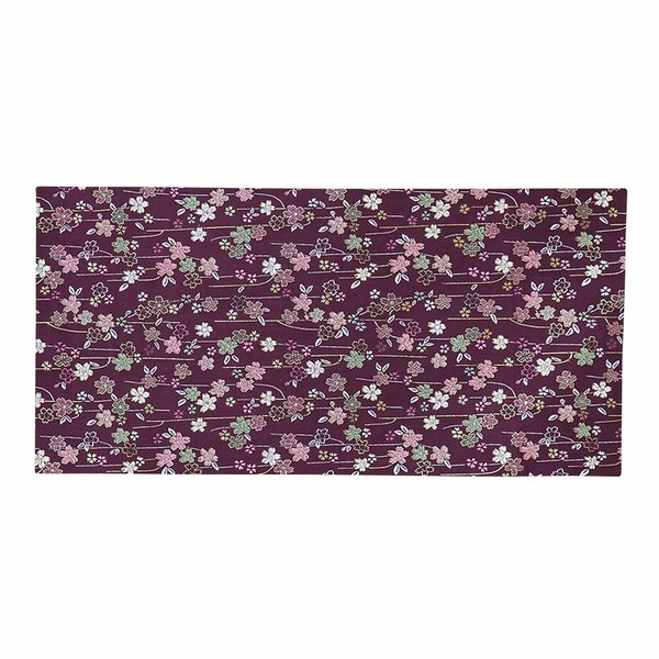 Cherry Blossom Pattern Fire Retardant Flame-Proof Mat Gold Brocade Table Mat Length 11.4 x Width 23.2 inches (29 cm) x Width 23.2 inches (59 cm) 001. Purple