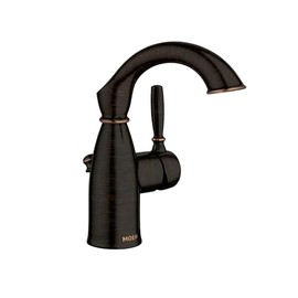 Moen Sarona Mediterranean Bronze One-Handle Single Hole Rustic Farmhouse Bathroom Sink Faucet with Optional Deckplate, 84144BRB