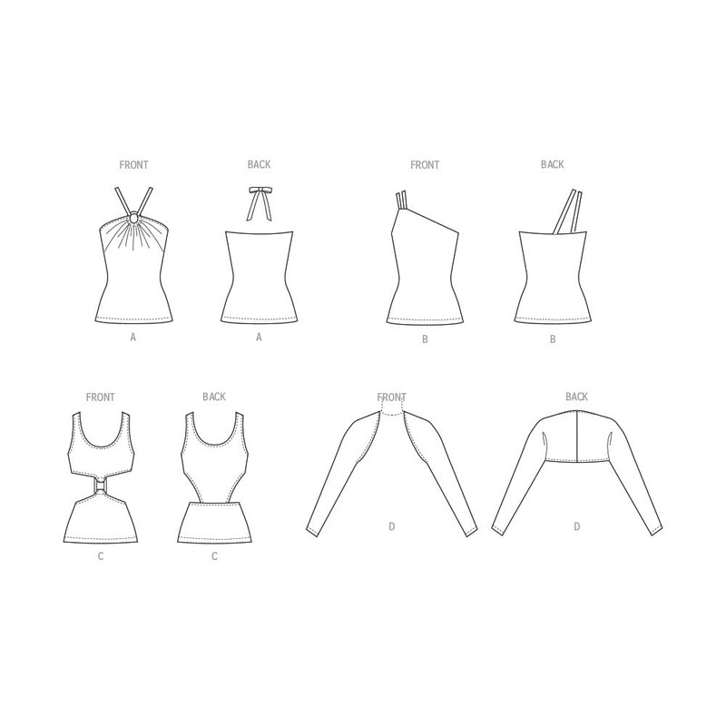 McCall's Misses' Knit Tops and Shrug Sewing Pattern Kit, Design