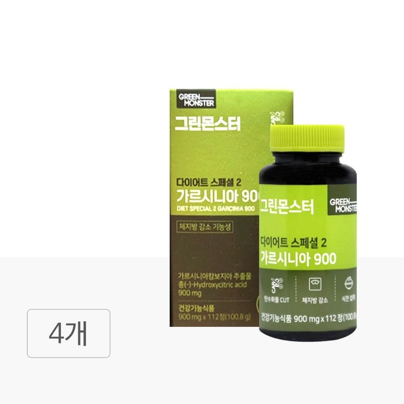 Green Monster 그린몬스터 다이어트 스페셜2 가르시니아 900 900mg 112정 4통