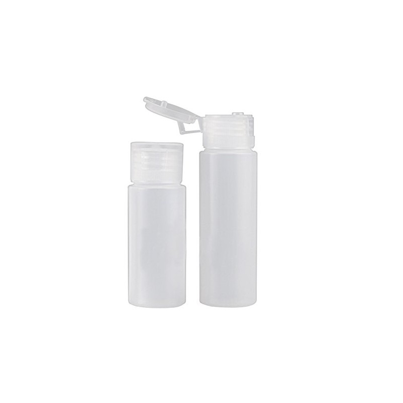 50ml Empty Plastic Squeeze Bottles Refillable Bottles with Flip Lid