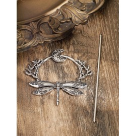 HAQUIL Dragonfly Moon Hairpin Vintage Barrettes for Women Viking Retro Hairpin Jewelry