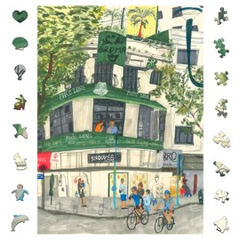 Graphinee 1000 Pieces Jigsaw Puzzles for Adults, Street Corner Puzzle, Unique Shape Puzzles for Family Friends Challenging Games