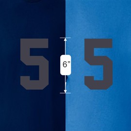 6" Earth-Toned Iron on Numbers for Clothing，Jersey Numbers，Large Iron on Numbers for Jersey Heat Transfer Numbers for Sports Uniform Basketball Football T-Shirt(Style A) (Charcoal 5)