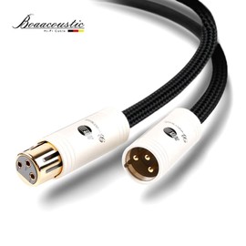 BOAACOUSTIC JIB Audiophil XLR Microphone Cable 1 m HIFI Microphone Cable XLR Male to XLR Female 3 Pin for Microphone to Mixer, Sound etc. 1.5 m