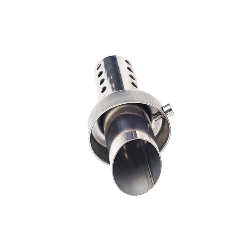 Larcele Motorcycle 48mm Adjustable and Detachable Universal Inclined Rear Silencer