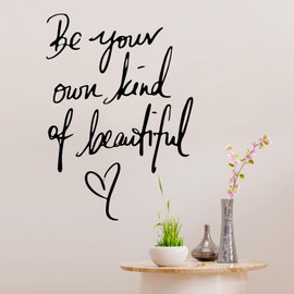 Inspirational Vinyl Wall Decals,Motivational Be Your Own Kind of Beautiful Quotes Wall Sticker Lettering Wall Art Decal Home Decor Quote Wallpaper for Bedroom,Living Room,Office,Girl Home Decoration