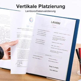 Self-Standing A4 Folder Organiser, 10 Inner Pockets, Standing Folder, A4 Folder with Baffle, Plastic Folder for Notes, Documents, Pictures (Black)