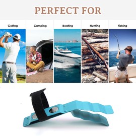 hoeslaw Golf Cart Cigar Holder, Magnetic Clip Cigar with Adjustable Strap, Accommodate All Cigar Sizes,Versatile & Secure Accessory for Golfing, Boating, BBQs, Fishing & Outdoor Enthusiast (Blue)