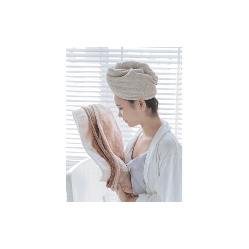 Plush Microfiber Towel Wrap for Women Fast Drying Hair Turban