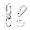 Total: 5 pieces; Material: Zinc Alloy, Carabiner, Small Carabiner, Stainless