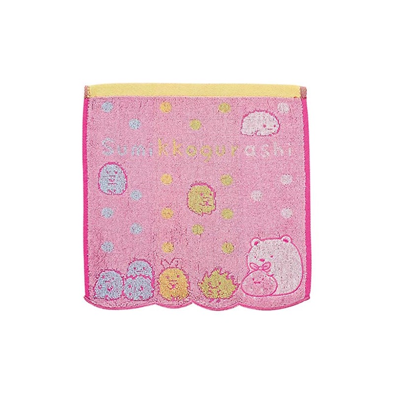 Marushin Mini Towel, Sumikko Gurashi, Colorful Dot Polar Bear, Cotton,