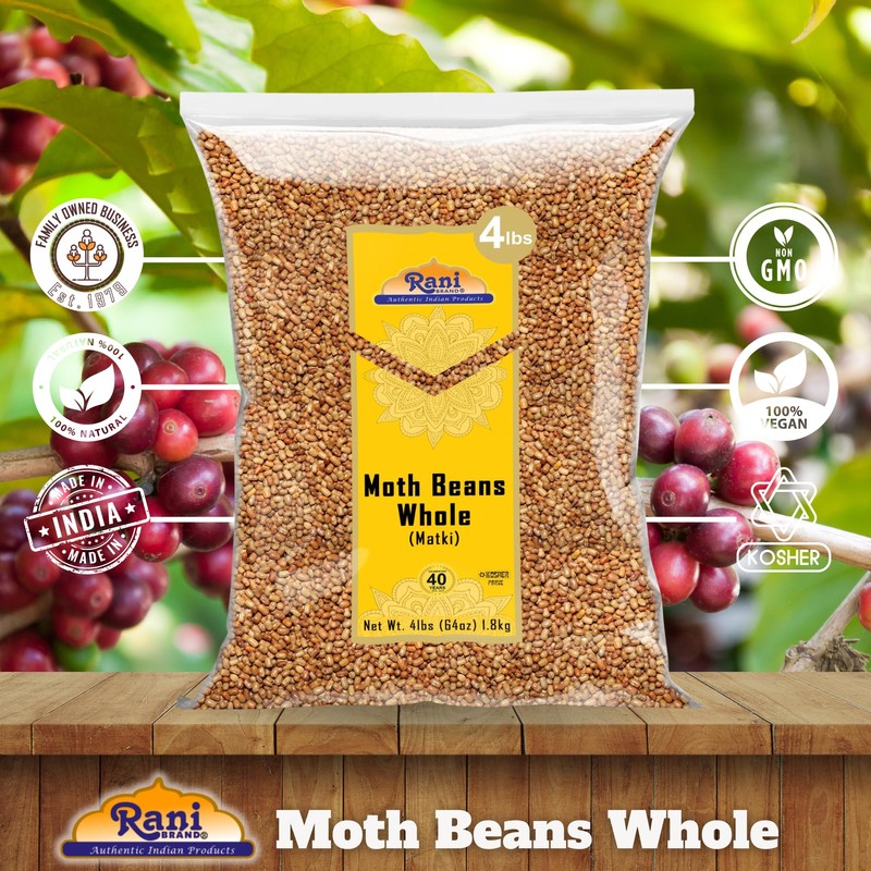 Rani Moth Beans Whole 64oz (4lbs) 1.81kg Bulk ~ All