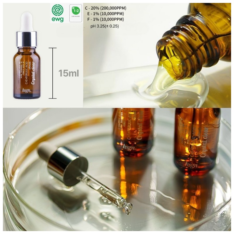 HSGN 20% Pure Vitamin C+ E+ Ferulic Acid Ultimate 15ml