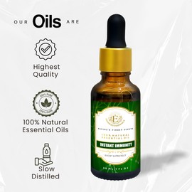Essential Oil Blend for Immune Boost & Natural Protection by Enhanced Essentials|Pure,Slow-Distilled Lemon,Tea Tree,Peppermint,Rosemary Oils for Diffuser,Steam Inhalation,Massage|1 fl oz (30 ml)