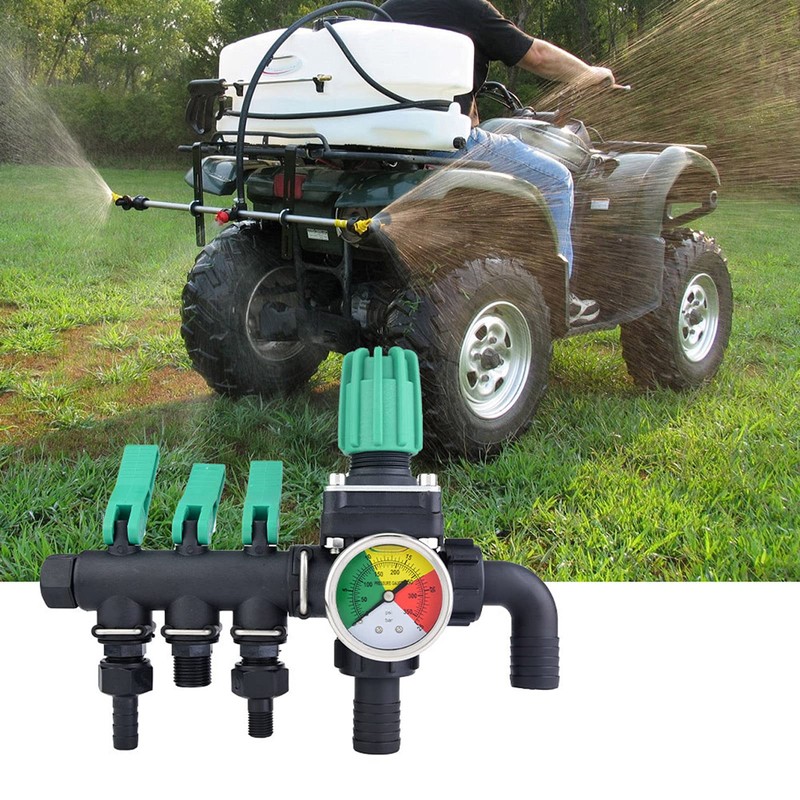 Ejoyous 3 Way Water Splitter, Agricultural Sprayer Control Shut Off