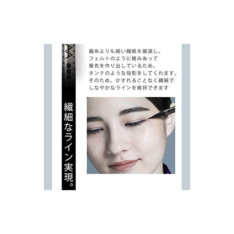 ATSUSHI NAKASHIMA Cosme Nib Liquid Eyeliner [Black x Black] Atsushina