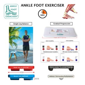 Ankle Foot Exerciser® Ankle Strengthener for ankle sprain relief, Foot Strengthener for plantar fasciitis; Ankle mobility, Posture corrector, Proprioception