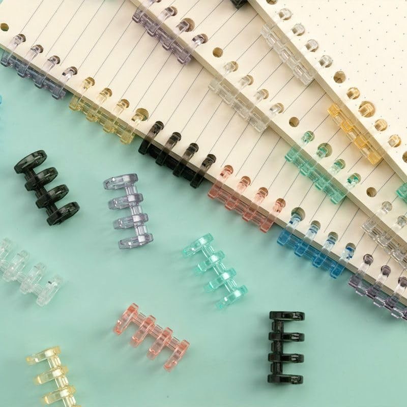 Plus Nao Loose Leaf Binder Rings, Set of 10, Plastic,