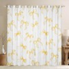 Feelyou Yellow Bow 30%-50% Room Blackout Curtain (2 Panels, 38