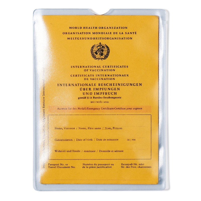 HERMA 1332 Transparent ID Cover, Pack of 10, Vaccination Certificate