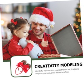 TOVINANNA 2pcs Xmas Bowknot Hair Hoops for Women Festive Holiday Headbands Cute Decorative Headwear for Christmas Parties and Gatherings and Designs